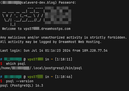 PostgreSQL on our VPS.